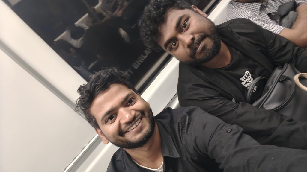 With Vidit at Delhi Metro